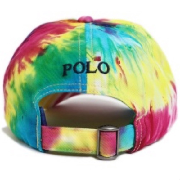 NEW POLO rainbow tie dye baseball cap hat ralph - Picture 13 of 16